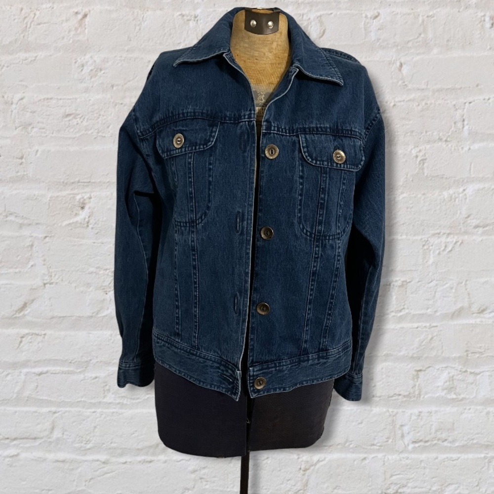 Doncaster Medium Wash Structured Cotton Blend Denim Jacket Coat